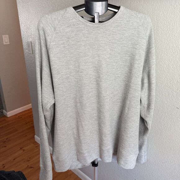 Banana Republic Mens Soft Fuzzy Pullover Henley Long Sleeve Thermal Shirt XXL - Picture 1 of 4